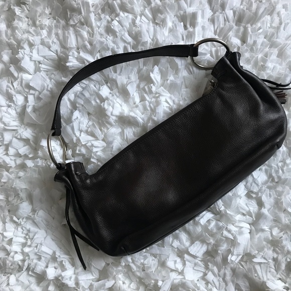 Dark brown leather purse - Picture 1 of 4
